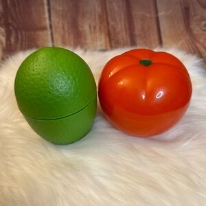 Hutzler Lime & Tomato Savers Storage Containers Plastic Set of 2